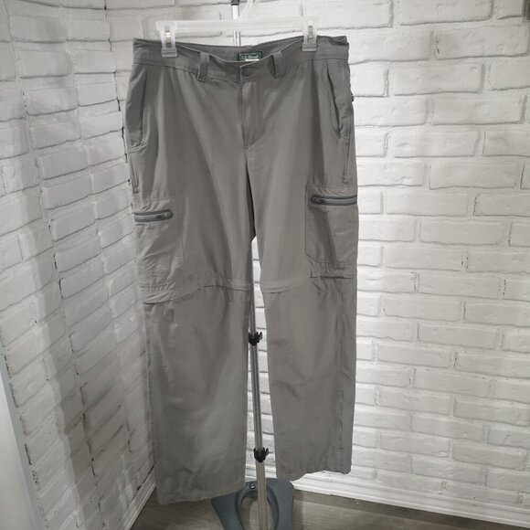 L.L. Bean Men's Size 32/32 Grey Straight Legs Zip Off Pants - Picture 1 of 16